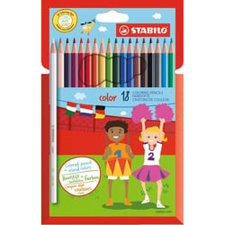 Crayon de couleur STABILO - Lot de 6 étuis de 18 crayons - Bois - Assortis