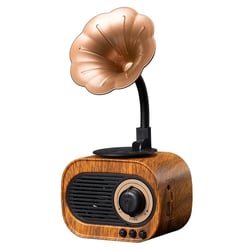 Enceinte Bluetooth Portable Design Rétro Phonographe Son Stéréo Haute Fidélité Autonomie 5h YONIS