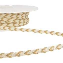 Bobine 25m galon bicolore 6mm Beige