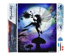 Diamond Painting Broderie Diamant Figured’Art 40x50cm toile entière roulée avec diamants carrés - Petite Fée