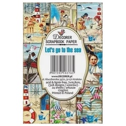 24 mini papiers fantaisis image 7 x 10,8 cm DECORER LET’S GO TO THE SEA