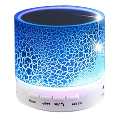 Enceinte Bluetooth Portable LED Lumineuse Mains-Libres Carte TF 32GB Bleu YONIS