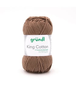 Pelote de Coton à tricoter KING COTTON - Grundl 39 Marron
