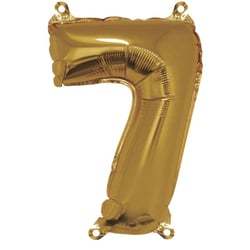 Ballon Chiffre 7, 40cm, 1pce. , or