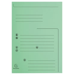 Paquet de 25 chemises 2 rabats SUPER 210 Contact - 24x32cm - Vert clair - x 5 - Exacompta