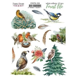 Planche de stickers couleur embelissement Fabrika Decoru FOREST LIFE 259