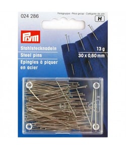 Épingles à piquer 0,60 x 30mm - Prym Gris