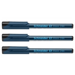 Lot de 3 marqueurs permanents pointe 0,7 mm - SCHNEIDER - Maxx 244 - Noir