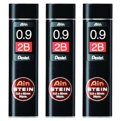 Mine de rechange Pentel - AIN STEIN C279 - 0,9 mm - Dureté 2B - Lot de 3 étuis de 36 mines