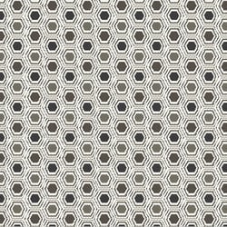 Tissu Jacquard Hexa sur fond Gris