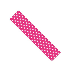 MégaCréa DIY - Ruban adhésif fantaisie 1,5 cm x 10 m fuchsia Pois blanc
