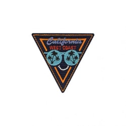 Lot de 3 écussons thermocollants california triangle orange 6x7cm
