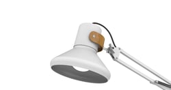 BAYA lampe architecte LED blanc/bambou