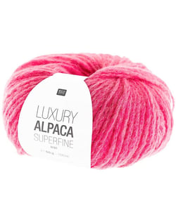 Fil de laine à tricoter LUXURY ALPACA Superfine Aran - Rico Design 14 Rose