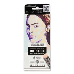 Huile stick - Extra-fine - Solide - Sennelier - 6 couleurs - Portrait tons clairs