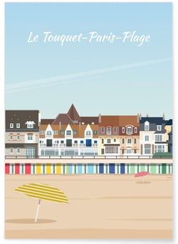 Affiche ville Le Touquet-Paris-Plage | A3 : 29,7x42cm