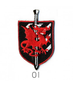 Ecussons Thermocollant Blason Dragon 6 X 3,5 cm - Mediac 06 Bleu