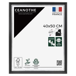 Cadre photo Pandore noir argent 40x50 cm