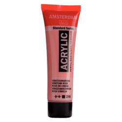 Peinture acrylique en tube - Rose de Venise - 316 - Amsterdam - 20ml