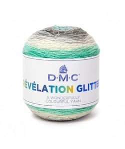 Pelote de laine REVELATION GLITTER pour étoles - DMC Wonder 505 Gris