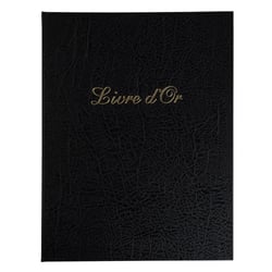 Livre d'or Balacron avec titre 100 pages blanches - 27x22 cm vertical - Noir - x 2 - Exacompta