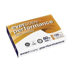 Ramette de 500 Feuilles A4 210x297 80g Performance 100% Recyclé Blanc 120CIE CLAIREFONTAINE
