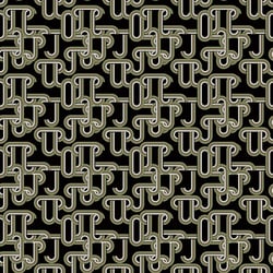 Tissu Viscose Twill Chains kaki sur fond Noir