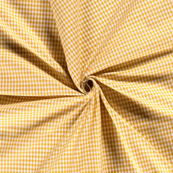 Tissu Rayures Petits carreaux 5 mm Ocre