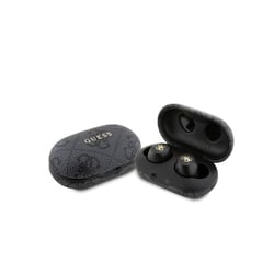 Guess Écouteurs Sans Fil Bluetooth 5.3 ENC Série 4G Tactiles avec Étui de Chargement Noir