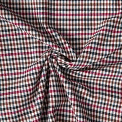 Tissu Tartan Ecossais Steve British sur fond Bordeaux