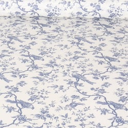 Tissu Coton cretonne enduit Pascal Animaux sur fond Ecru
