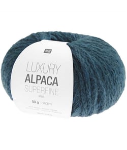 Fil de laine à tricoter LUXURY ALPACA Superfine Aran - Rico Design 032 Pétrole