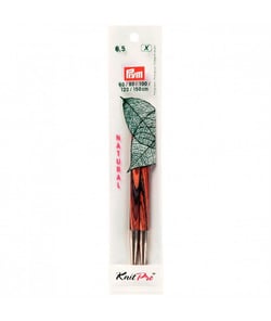 Aiguilles interchangeables longues bois NATURAL N° 3 à 15 à l'unité - Prym Marron (n°6,5)