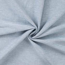 Tissu Lin Coton uni Bleu chiné