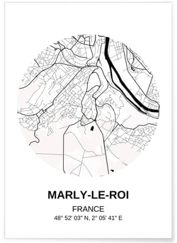 Affiche Carte Marly-le-Roi | A3 : 29,7x42cm