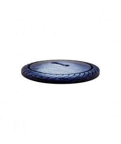 Carte de 2 boutons fantaisies rond 2 trous Bleu moyen 25mm - Union Knopf Bleu