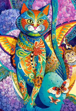 Puzzle 1500 pièces - David Galchutt: Fiesta Féline - Castorland