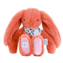 Peluche Lapin Fleurette terracotta 25 cm - Doudou et Compagnie