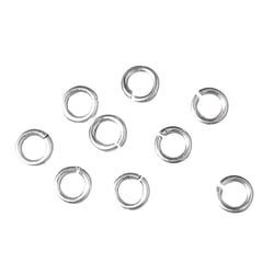 Anneau, 5mm ø, argent, 1 mm, 50 pces