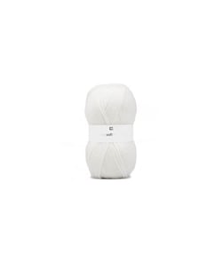 Fil de laine à tricoter Creative Soft Wool Aran - 100GR - Rico Design 01 Blanc
