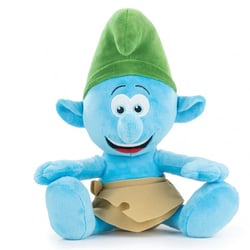 Peluche schtroumpf aventurier 33 cm - doudou licence : collection schtroumpf