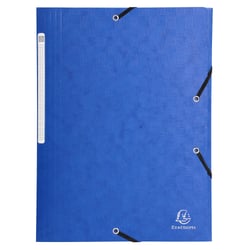 Chemises à élastiques carte lustrée 3 rabats monobloc - Couleurs assorties - x 50 - Exacompta