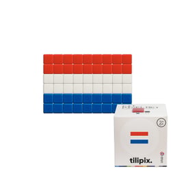 Kit mosaïque DIY pixel art - Drapeau Luxembourg - Mini