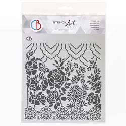 Pochoir plastique souple réutilisable 24 x 22 cm Ciao Bella ENCHANTED GARDEN 023