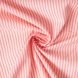 Tissu Coton Viscose Ruth rayé Rose saumon