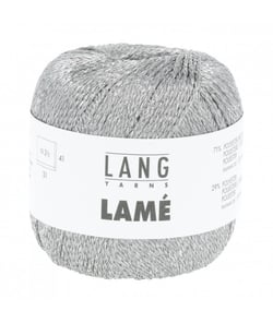 Fil brillant à tricoter LAME - Lang Yarns 0021 Gris