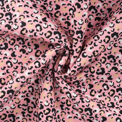 Tissu Softshell Digital Léopard sur fond Rose