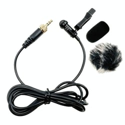 Microphone Sans Fil Lavalier 3.5mm Avec Couvre-Vent En Fourrure De Lapin YONIS