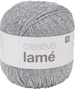 Fil à crocheter Créative Lamé -25GR - Rico Design 001 Argent