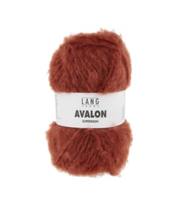 Pelote de laine AVALON – Lang Yarns - Laine mérinos extrafine Superwash - Douceur mystique & tenue structurée 0087 Marron